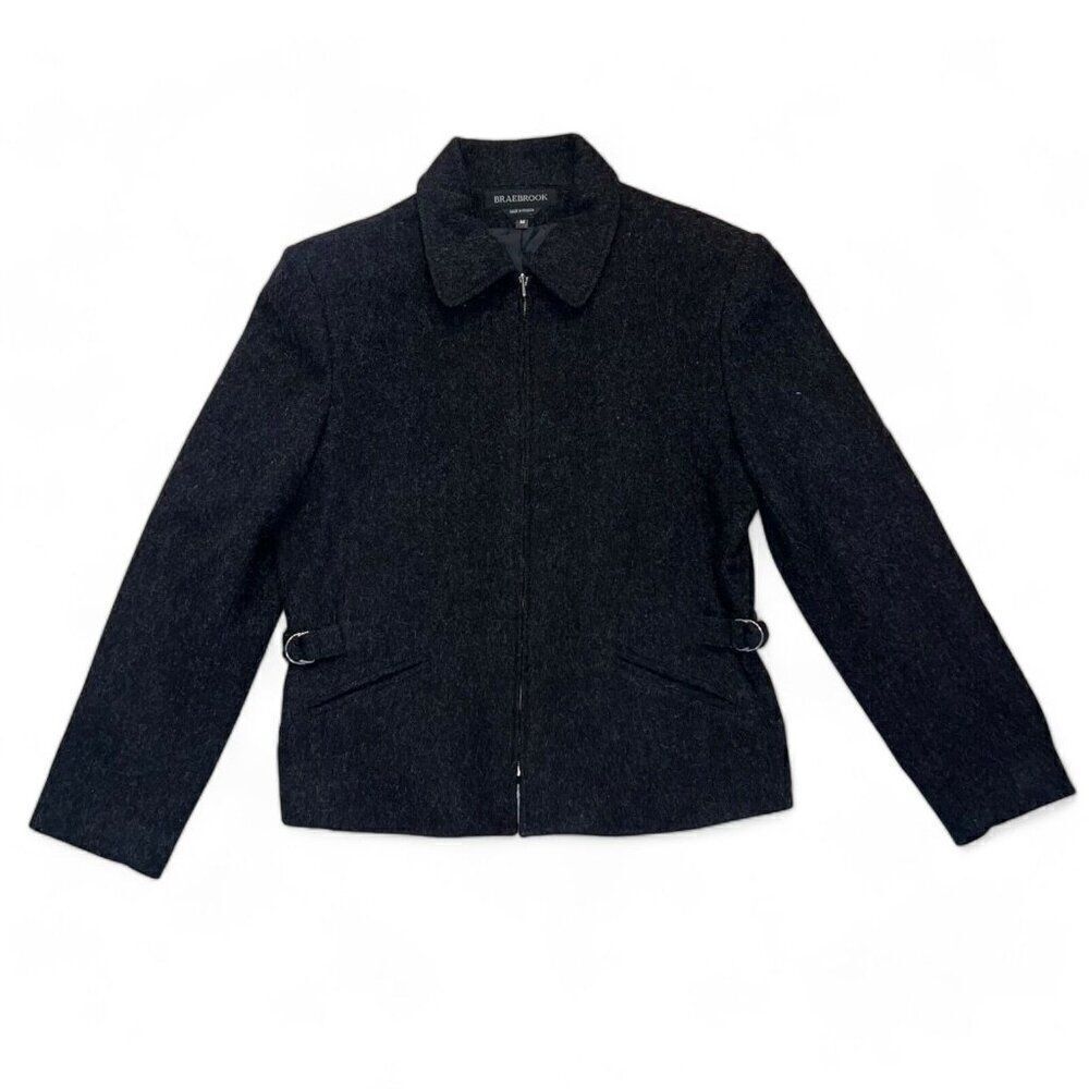 Braebrook 100% Wool Full Zip Jacket‎ Women's Medium (m)